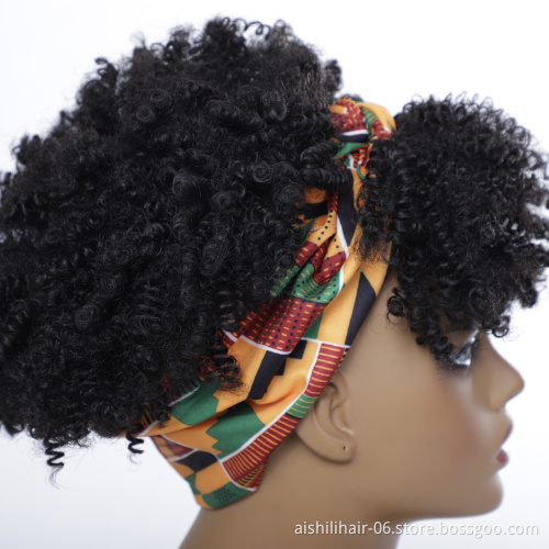 Aishili factory custom non slip wig headband kinly curly headband wig for black women